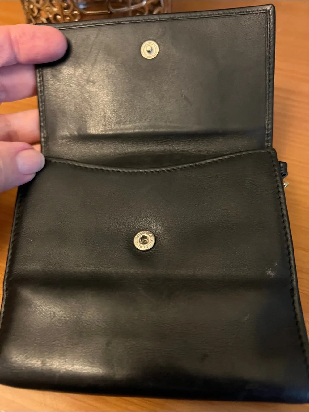 Gucci vintage unisex Black Leather Wallet